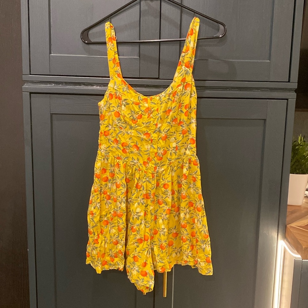 Wild fable size small orange adjustable romper